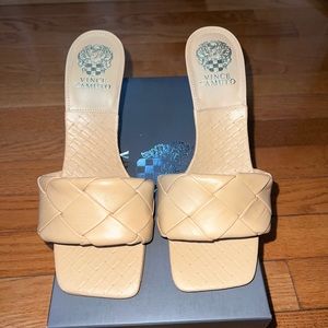 Vince Camuto Braided Nude Heel Sandals Brelaine